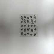 3D Sticker schwarz XF 177